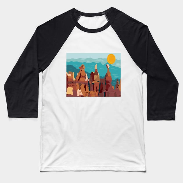 Bryce Canyon Baseball T-Shirt by AmberAyers
